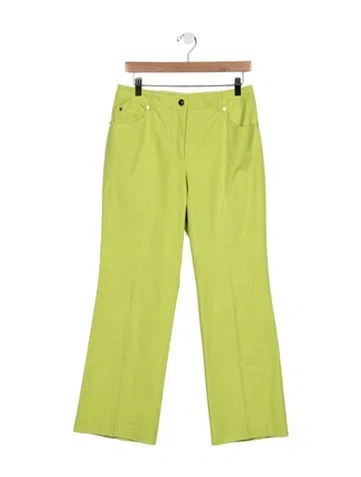 Pre-owned Escada Mid-rise Straight Leg Jeans In Green