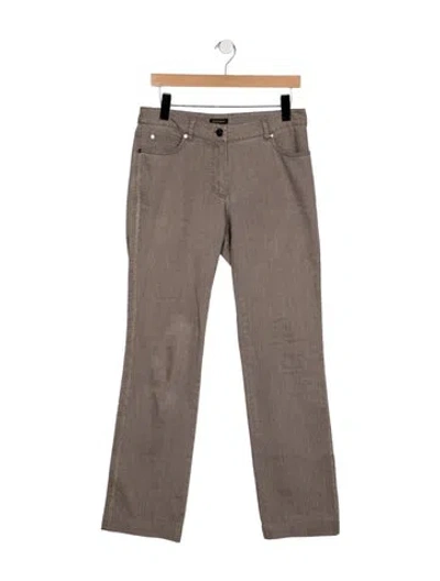 Pre-owned Escada Mid-rise Straight Leg Jeans In Grey