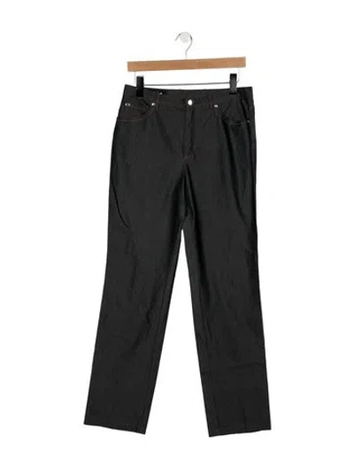 Pre-owned Escada Mid-rise Straight Leg Jeans In Grey