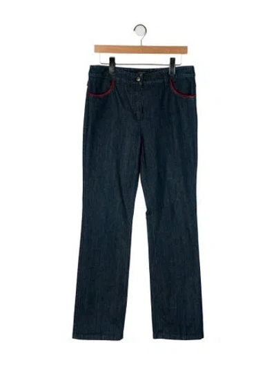 Pre-owned Escada Mid-rise Straight Leg Jeans In Multi