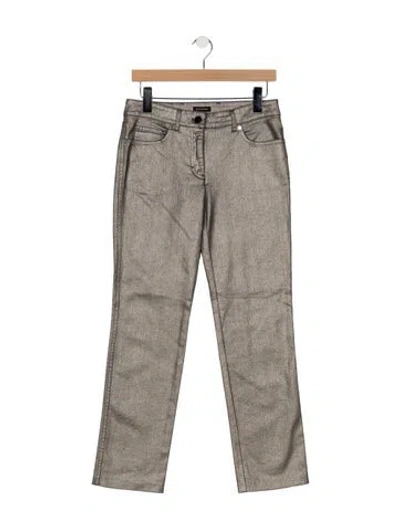 Pre-owned Escada Mid-rise Straight Leg Jeans In Multicolor