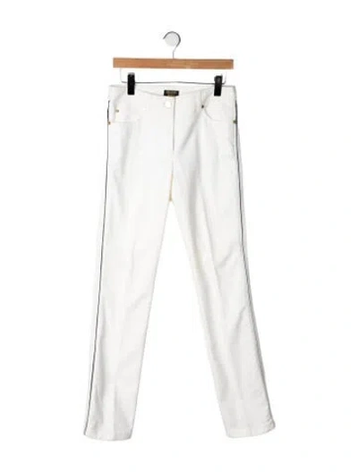 Pre-owned Escada Mid-rise Straight Leg Jeans In Multicolor