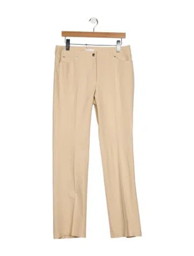Pre-owned Escada Mid-rise Straight Leg Jeans In Neutral