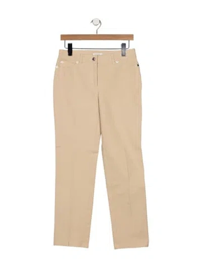 Pre-owned Escada Mid-rise Straight Leg Jeans In Neutral