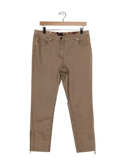 Pre-owned Escada Mid-rise Straight Leg Jeans In Neutrals