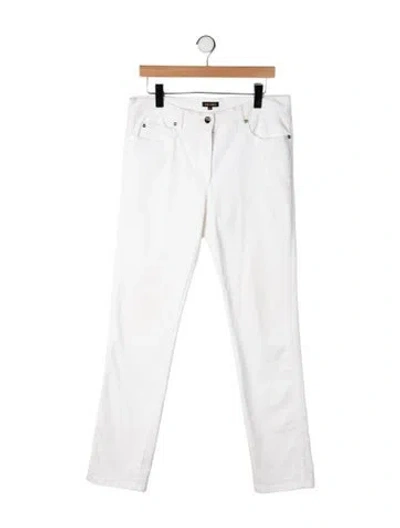 Pre-owned Escada Mid-rise Straight Leg Jeans In Neutrals