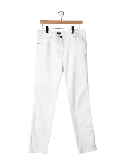 Pre-owned Escada Mid-rise Straight Leg Jeans In Neutrals