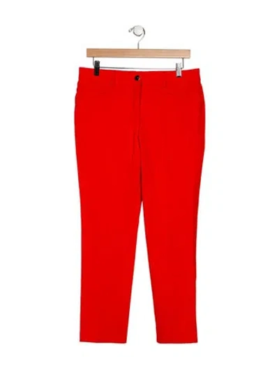Pre-owned Escada Mid-rise Straight Leg Jeans In Orange