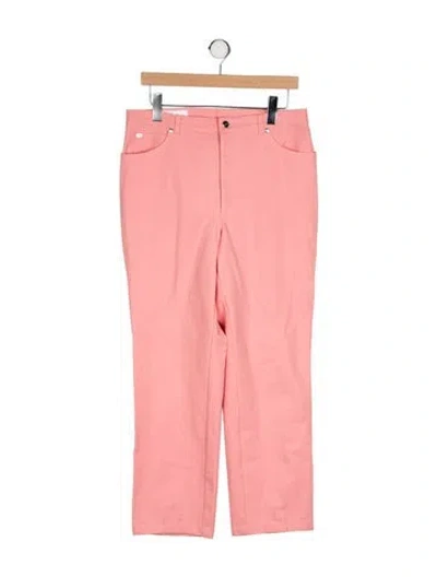Pre-owned Escada Mid-rise Straight Leg Jeans In Pink