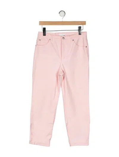 Pre-owned Escada Mid-rise Straight Leg Jeans In Pink