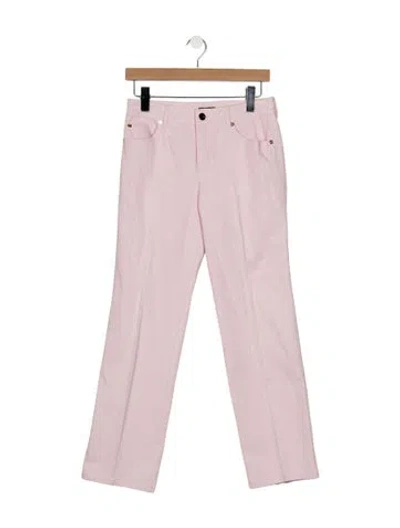 Pre-owned Escada Mid-rise Straight Leg Jeans In Pink
