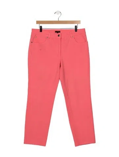Pre-owned Escada Mid-rise Straight Leg Jeans In Pink