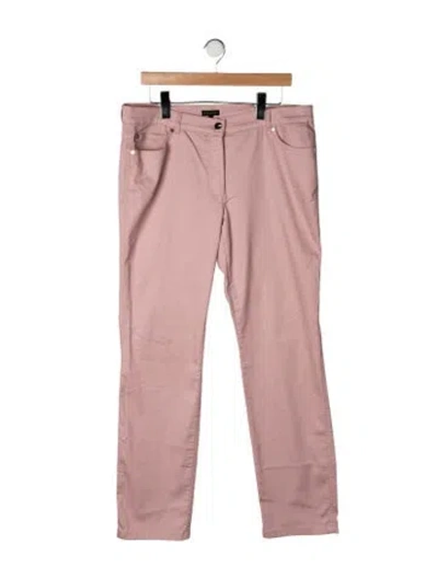 Pre-owned Escada Mid-rise Straight Leg Jeans In Pink