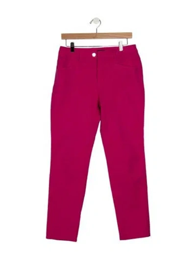 Pre-owned Escada Mid-rise Straight Leg Jeans In Pink