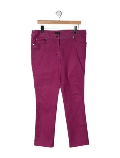 Pre-owned Escada Mid-rise Straight Leg Jeans In Purple