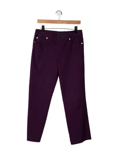 Pre-owned Escada Mid-rise Straight Leg Jeans In Purple