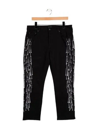 Pre-owned Escada Mid-rise Straight Leg Jeans W/ Tags In Black