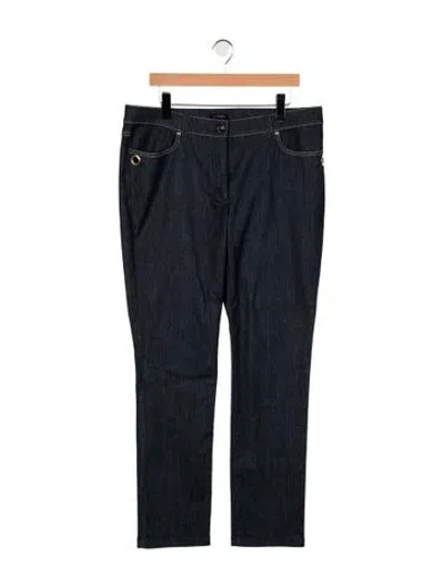Pre-owned Escada Mid-rise Straight Leg Jeans W/ Tags In Blue