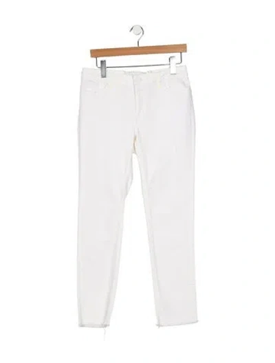 Pre-owned Escada Mid-rise Straight Leg Jeans In White