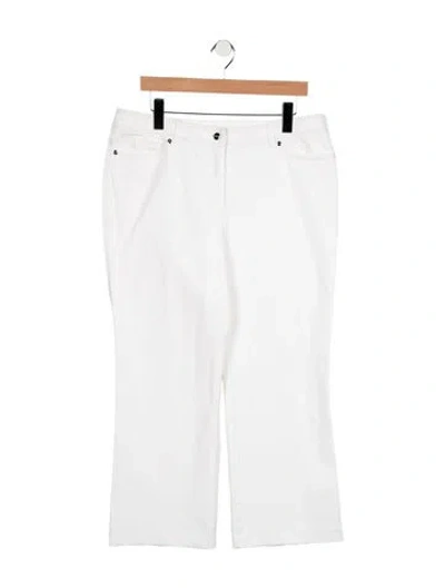 Pre-owned Escada Mid-rise Straight Leg Jeans In White