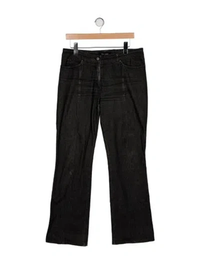 Pre-owned Escada Mid-rise Wide Leg Jeans In Black