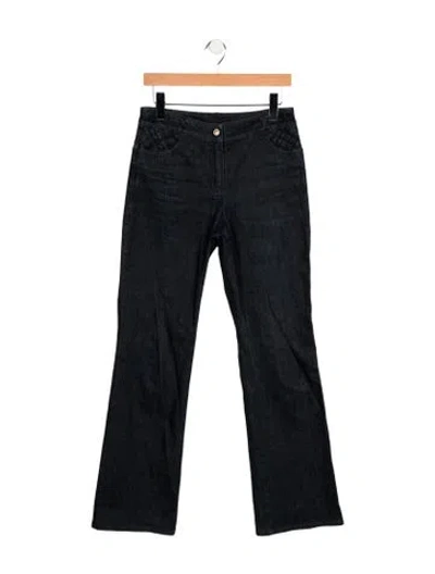 Pre-owned Escada Mid-rise Wide Leg Jeans In Blue