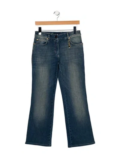 Pre-owned Escada Mid-rise Wide Leg Jeans W/ Tags In Blue