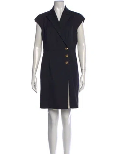 Pre-owned Escada Mini Dress In Blue