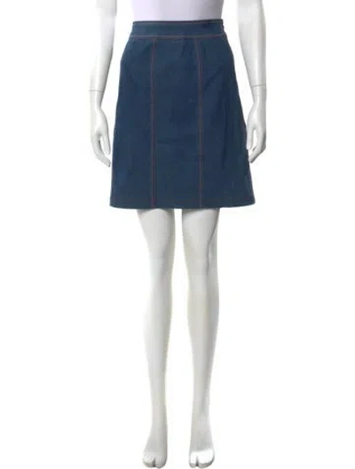 Pre-owned Escada Mini Skirt In Blue