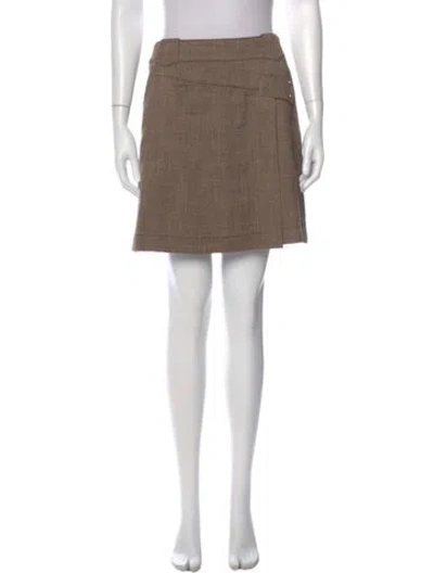 Pre-owned Escada Mini Skirt In Brown