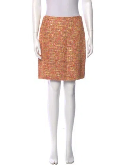 Pre-owned Escada Mini Skirt In Metallic/orange
