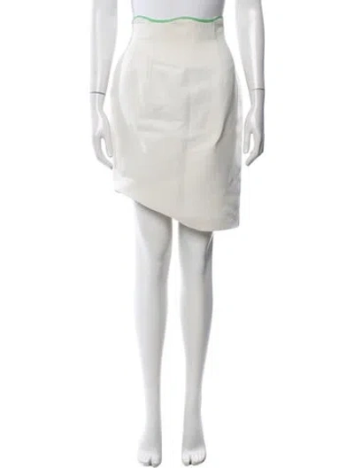 Pre-owned Escada Mini Skirt In White