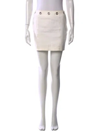 Pre-owned Escada Mini Skirt In White