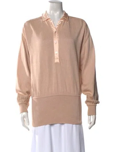 Pre-owned Escada Mock Neck Long Sleeve Sweatshirt In Pink