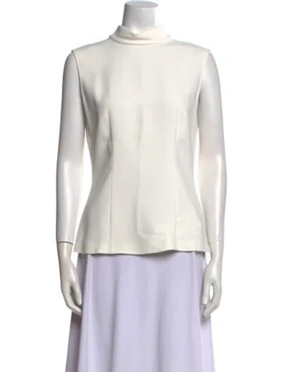 Pre-owned Escada Mock Neck Sleeveless Top W/ Tags In Neutral