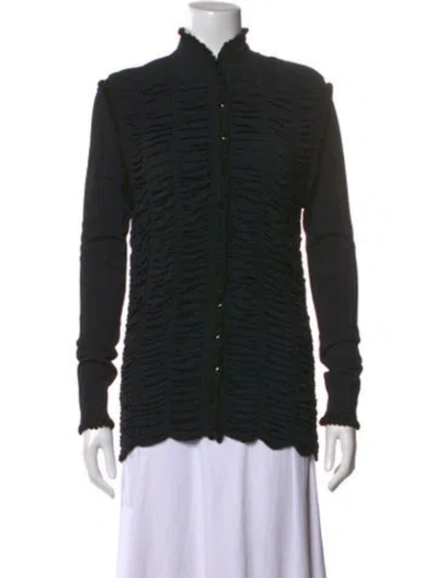 Pre-owned Escada Mock Neck Sweater In Black