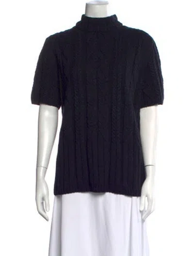 Pre-owned Escada Mock Neck Sweater In Black