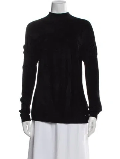 Pre-owned Escada Mock Neck Sweater In Blue