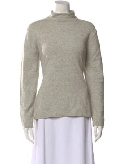 Pre-owned Escada Mock Neck Sweater In Gray