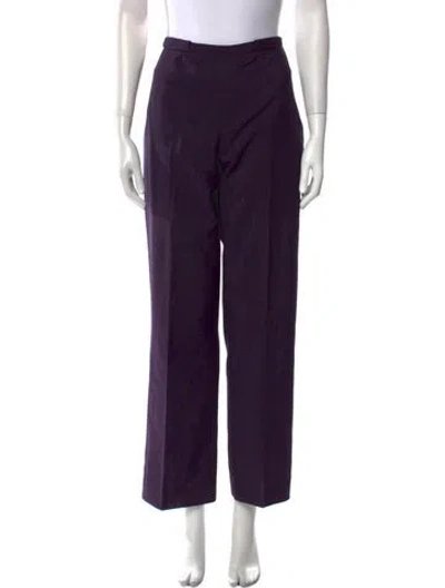 Pre-owned Escada Mohair Wide Leg Pants In Black