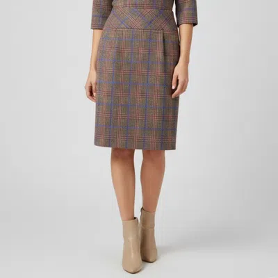 Pre-owned Escada Multicolor Plaid Wool Blend A-line Short Skirt M