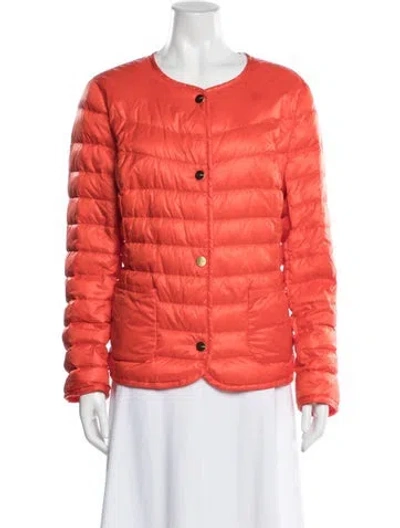 Pre-owned Escada Nylon Down Jacket In Orange