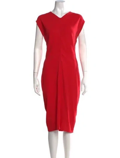 Pre-owned Escada Nylon Knee-length Dress In Red