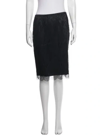 Pre-owned Escada Nylon Midi Length Skirt In Black