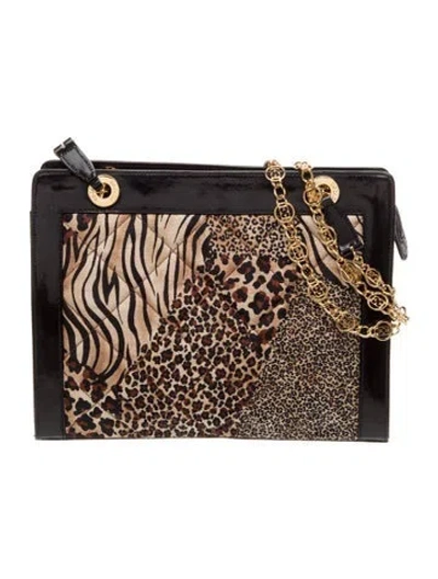 Pre-owned Escada Nylon Shoulder Bag In Black