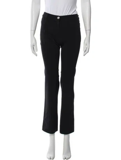 Pre-owned Escada Nylon Straight Leg Pants In Black