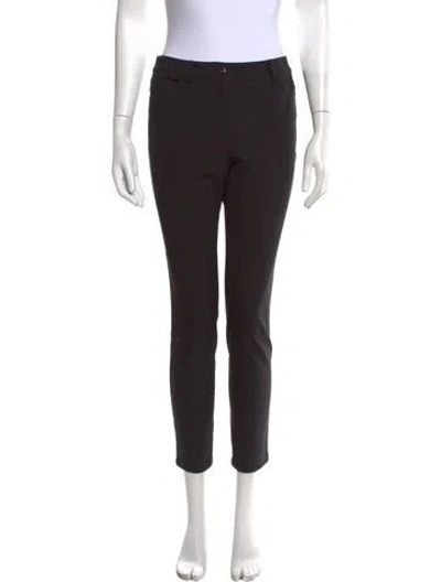 Pre-owned Escada Nylon Straight Leg Pants In Black