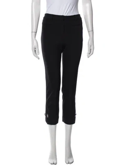 Pre-owned Escada Nylon Straight Leg Pants In Black