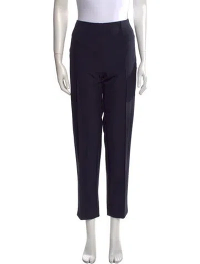 Pre-owned Escada Nylon Straight Leg Pants In Blue