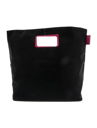 Pre-owned Escada Nylon Top Handle Bag In Black